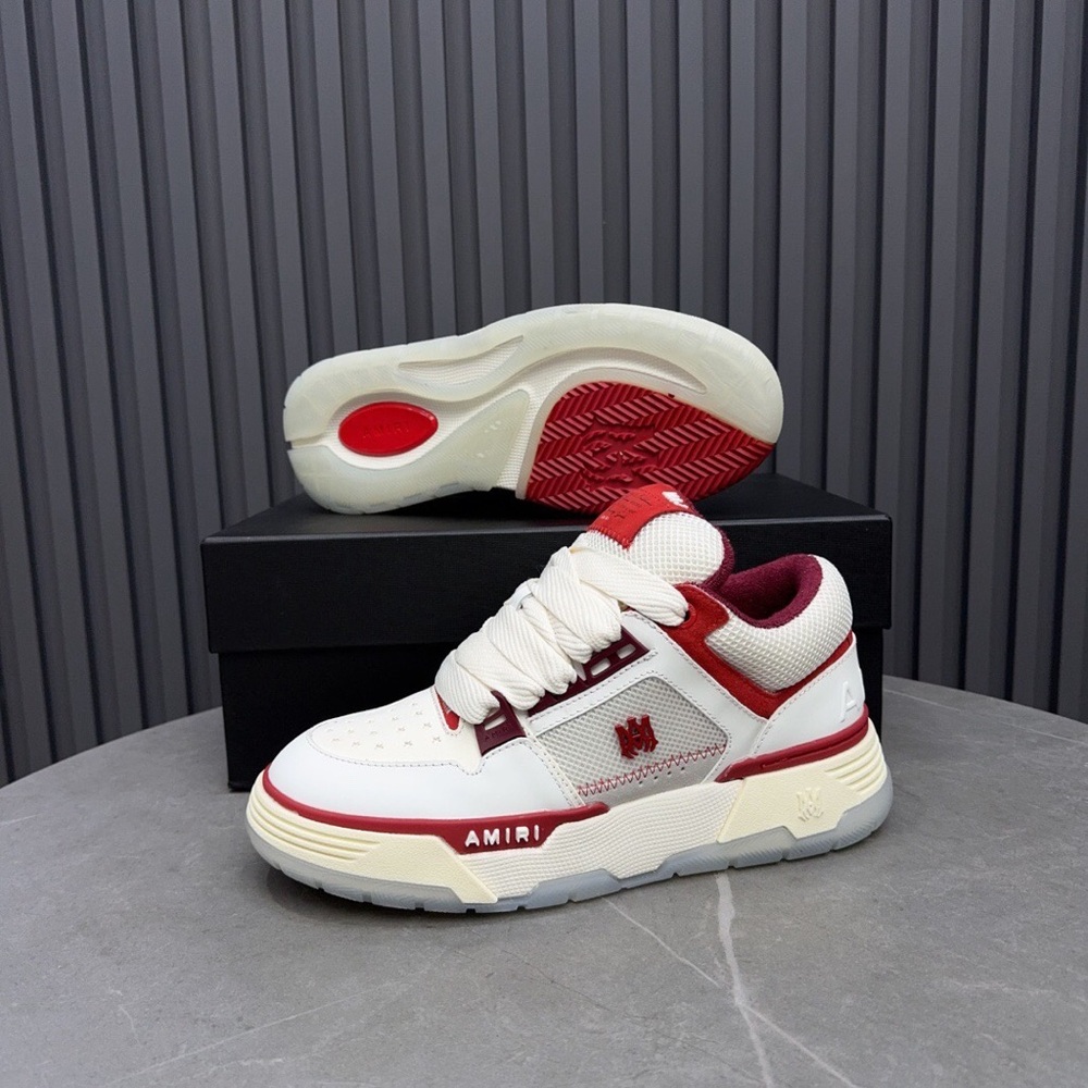 Amiri Men's White and Red Sneakers